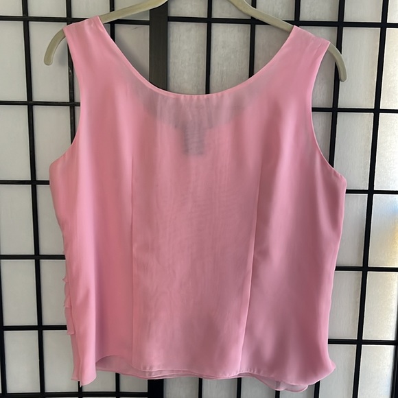 JORDAN Blue Label Pretty pink ruffle crop top Size Medium - Picture 2 of 4